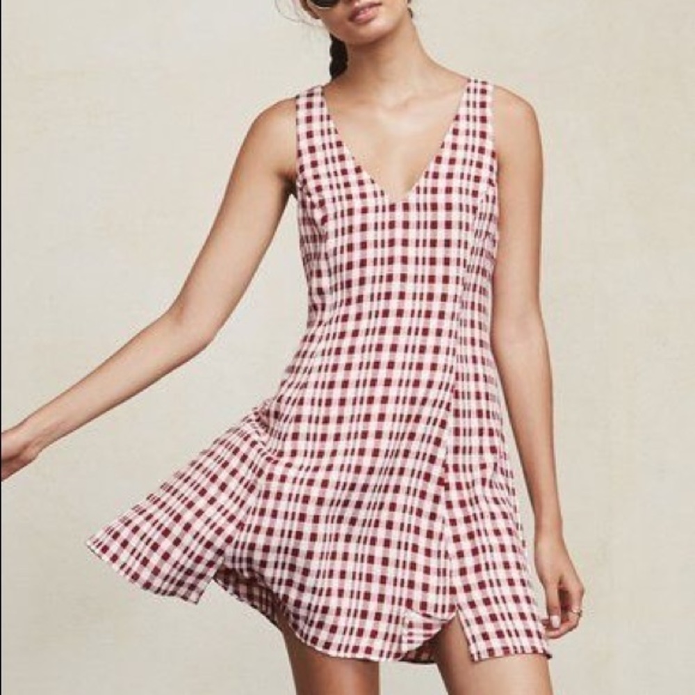 Reformation everly dress gingham checkprint